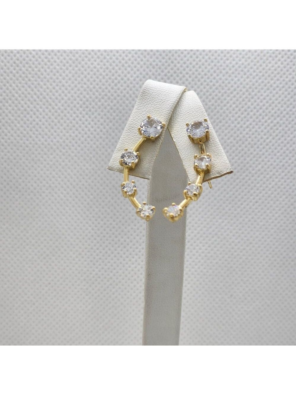 Brand New Brazilian 18k Gold Filled Cuff Style Earrings
